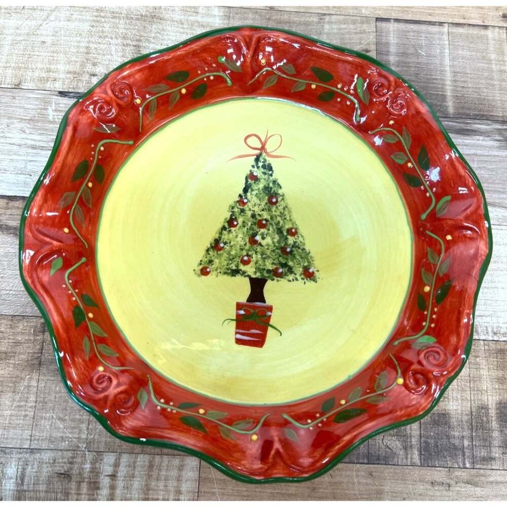 Noel In Provence Ambiance Christmas Tree Ceramic Plate 8"
